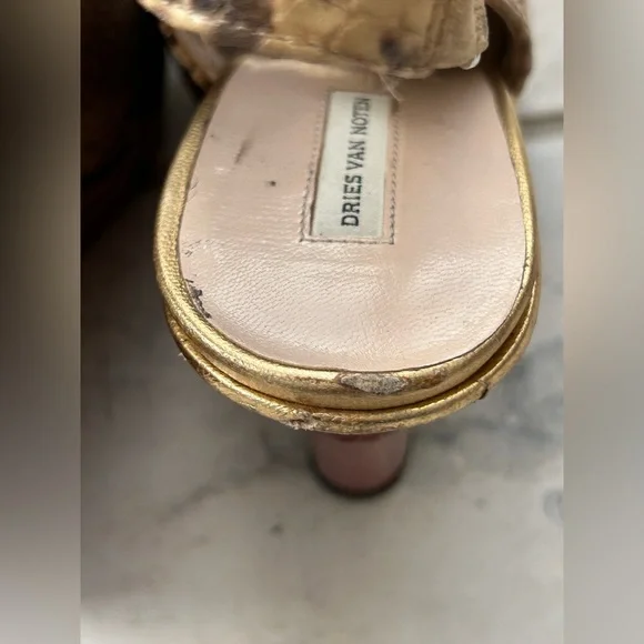 Dries Van Noten Python Snakeskin Sandals Platform Wedge Pumps Peep Toe
Size 39.5 - Picture 7 of 16